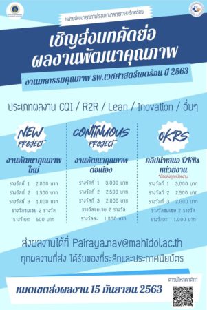 โปสเตอร์ TMH CQI 2563 โปสเตอร์ TMH CQI 2563